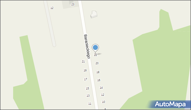 Kościelec, Baranieckiego Mariana, 22, mapa Kościelec