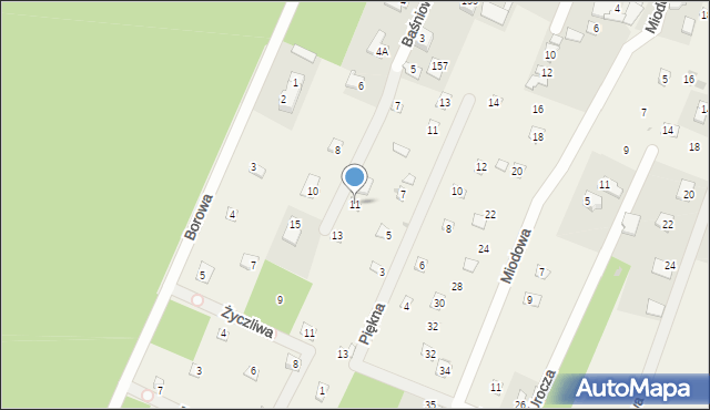 Kosewko, Baśniowa, 11, mapa Kosewko