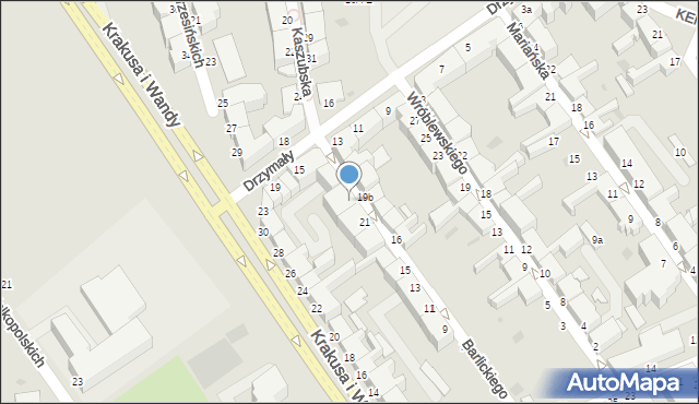 Koszalin, Barlickiego Norberta, 23, mapa Koszalina