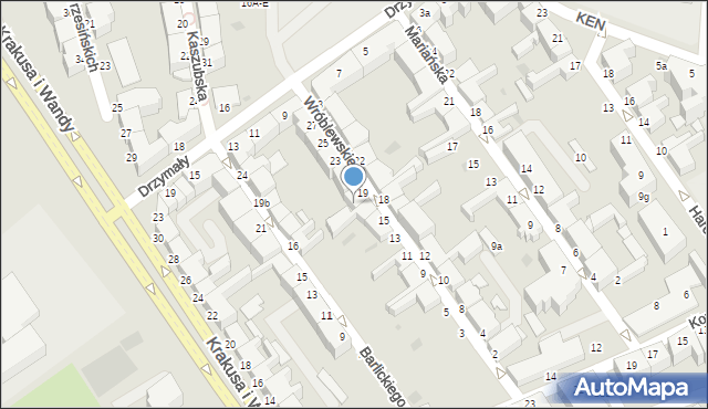 Koszalin, Barlickiego Norberta, 23b, mapa Koszalina