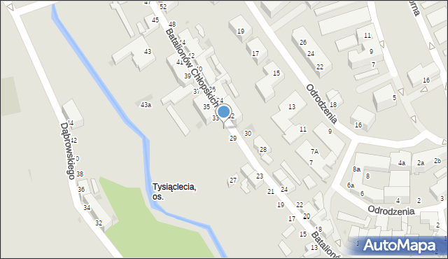 Koszalin, Batalionów Chłopskich, 31, mapa Koszalina