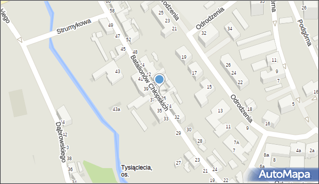 Koszalin, Batalionów Chłopskich, 38, mapa Koszalina