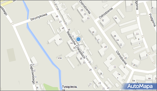 Koszalin, Batalionów Chłopskich, 40, mapa Koszalina