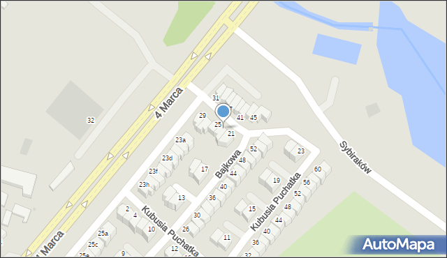 Koszalin, Bajkowa, 23, mapa Koszalina