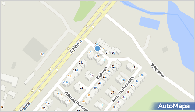 Koszalin, Bajkowa, 25, mapa Koszalina