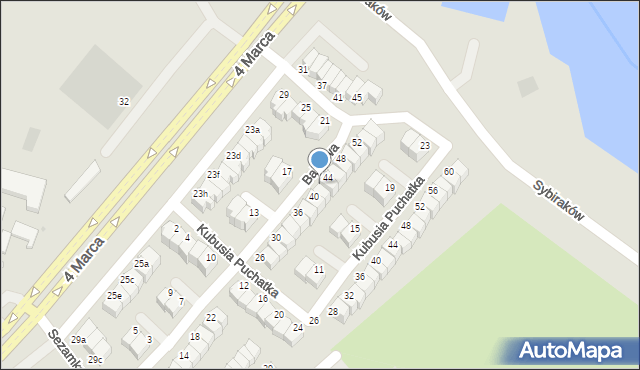 Koszalin, Bajkowa, 42, mapa Koszalina