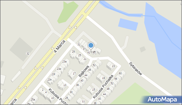 Koszalin, Bajkowa, 43, mapa Koszalina