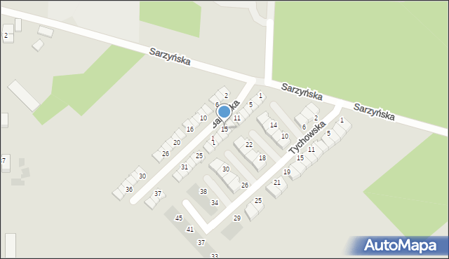 Koszalin, Barwicka, 15, mapa Koszalina