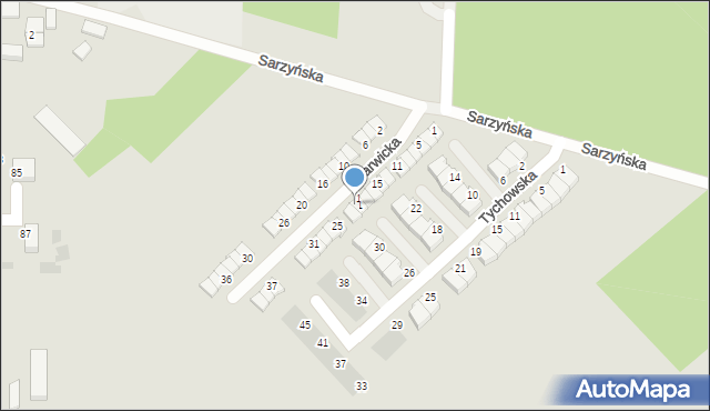 Koszalin, Barwicka, 21, mapa Koszalina