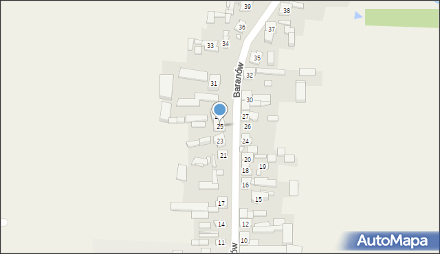 Kowalew, Baranów, 25, mapa Kowalew