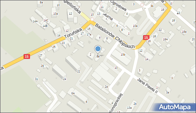 Kowalewo Pomorskie, Batalionów Chłopskich, 8a, mapa Kowalewo Pomorskie