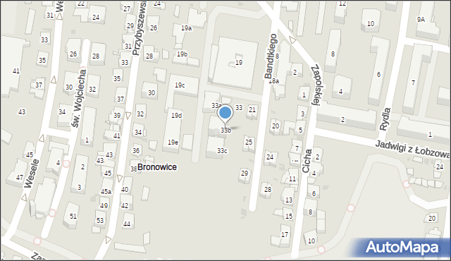 Kraków, Bandtkiego Jerzego Samuela, 33b, mapa Krakowa