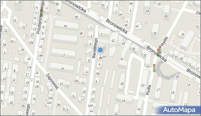 Kraków, Bandtkiego Jerzego Samuela, 4a, mapa Krakowa