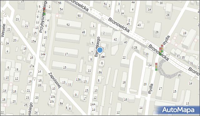 Kraków, Bandtkiego Jerzego Samuela, 4b, mapa Krakowa