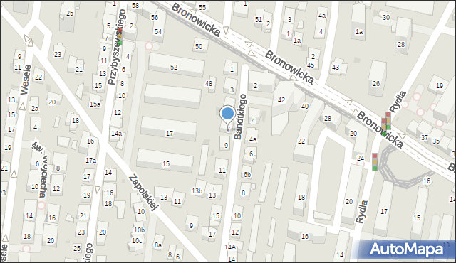 Kraków, Bandtkiego Jerzego Samuela, 7a/2, mapa Krakowa