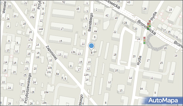 Kraków, Bandtkiego Jerzego Samuela, 8, mapa Krakowa