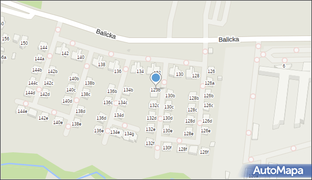 Kraków, Balicka, 123b, mapa Krakowa