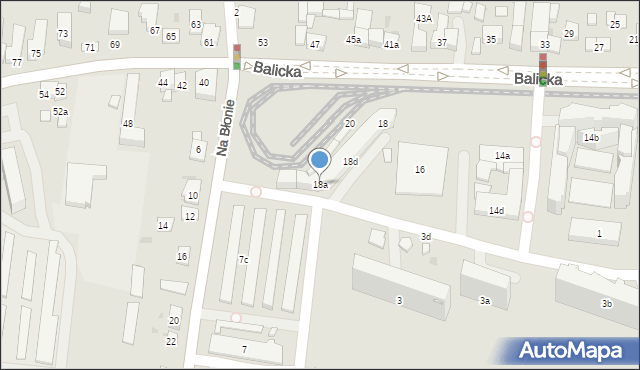 Kraków, Balicka, 18a, mapa Krakowa