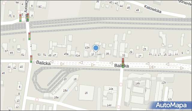 Kraków, Balicka, 41, mapa Krakowa