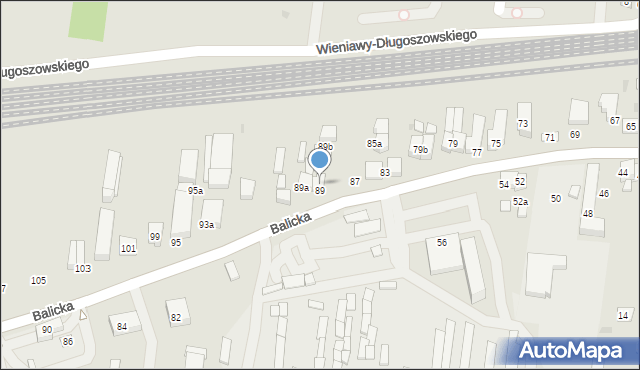 Kraków, Balicka, 91a, mapa Krakowa