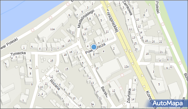 Kraków, Barska, 6, mapa Krakowa