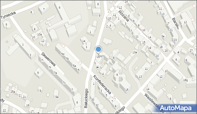 Kraków, Bałuckiego Michała, 10, mapa Krakowa