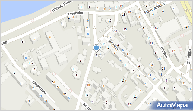 Kraków, Bałuckiego Michała, 2, mapa Krakowa