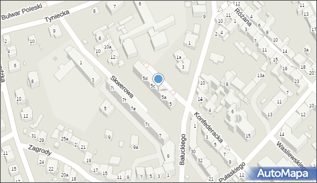 Kraków, Bałuckiego Michała, 5b, mapa Krakowa