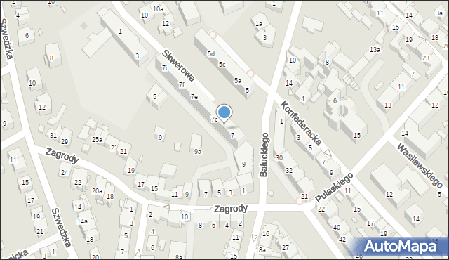 Kraków, Bałuckiego Michała, 7a, mapa Krakowa