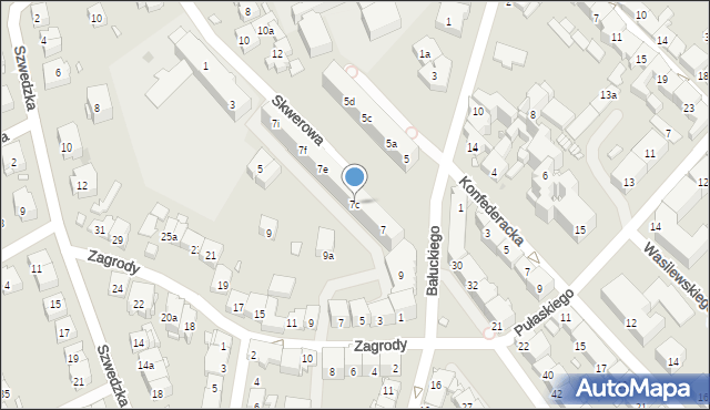 Kraków, Bałuckiego Michała, 7c, mapa Krakowa