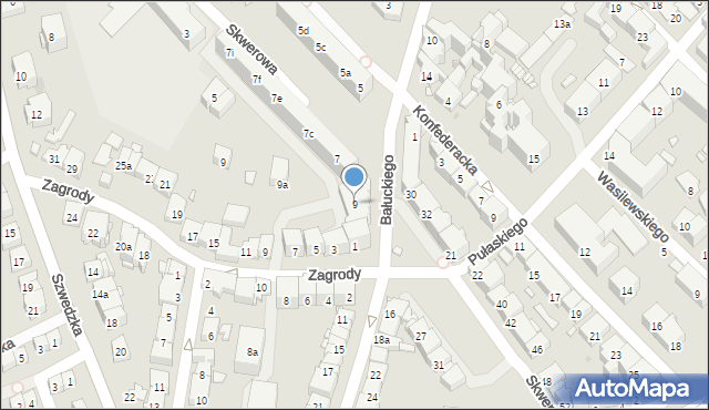 Kraków, Bałuckiego Michała, 9, mapa Krakowa