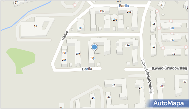Kraków, Bartla Wojciecha Marii, prof., 1, mapa Krakowa