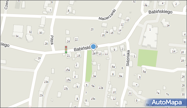 Kraków, Babińskiego Józefa, dr., 15, mapa Krakowa