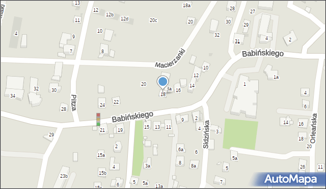 Kraków, Babińskiego Józefa, dr., 18, mapa Krakowa