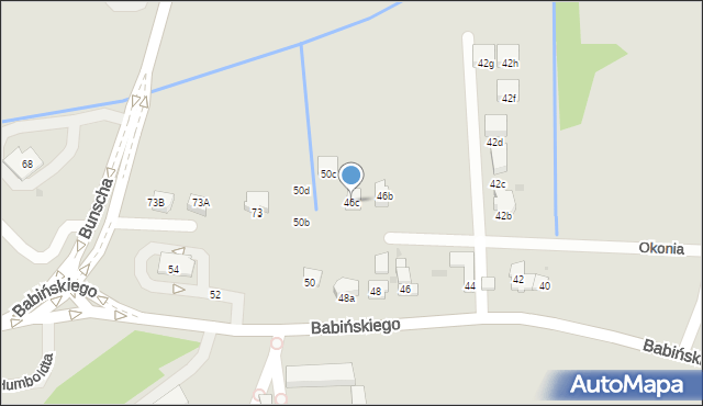Kraków, Babińskiego Józefa, dr., 46c, mapa Krakowa