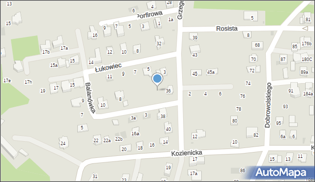 Kraków, Balanówka, 2, mapa Krakowa