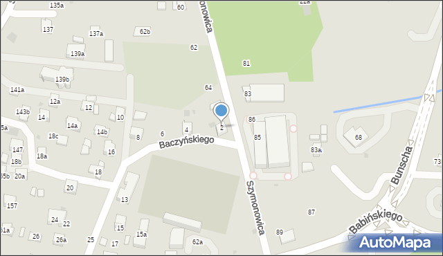Kraków, Baczyńskiego Krzysztofa Kamila, 2, mapa Krakowa