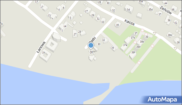 Kraków, Batki Mariana, 26, mapa Krakowa