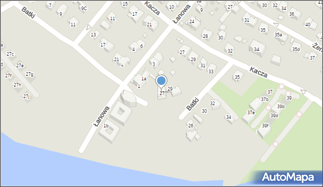 Kraków, Batki Mariana, 27, mapa Krakowa