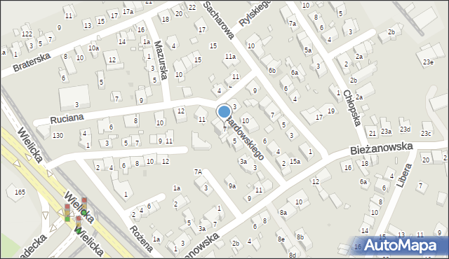 Kraków, Bardowskiego Piotra, 7, mapa Krakowa