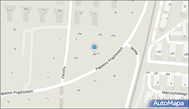 Kraków, Banacha Stefana, 45c, mapa Krakowa