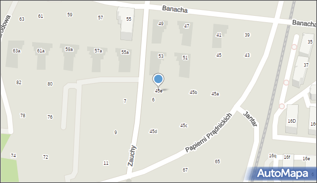 Kraków, Banacha Stefana, 45e, mapa Krakowa