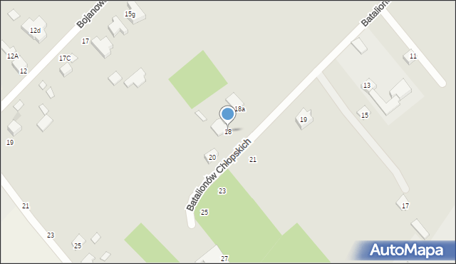 Kraśnik, Batalionów Chłopskich, 18, mapa Kraśnik