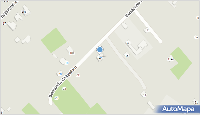 Kraśnik, Batalionów Chłopskich, 19, mapa Kraśnik