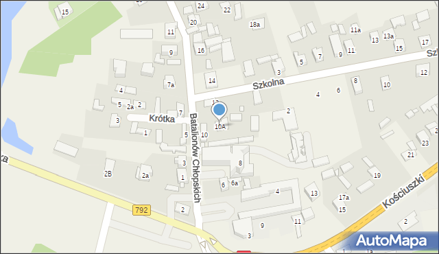 Kroczyce, Batalionów Chłopskich, 10A, mapa Kroczyce