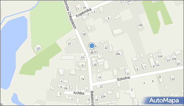 Kroczyce, Batalionów Chłopskich, 20, mapa Kroczyce