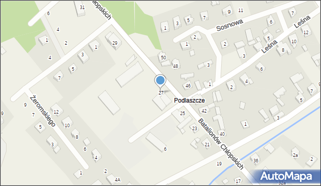 Kroczyce, Batalionów Chłopskich, 27, mapa Kroczyce