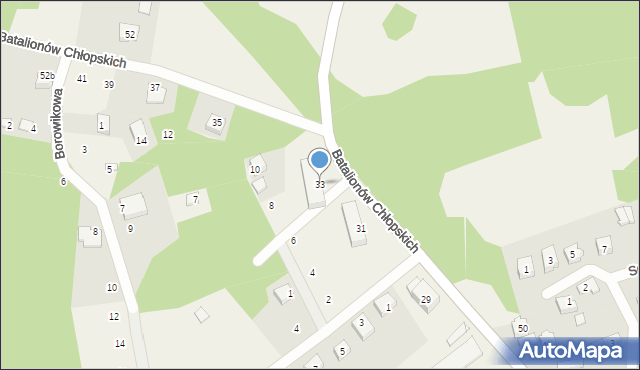 Kroczyce, Batalionów Chłopskich, 33, mapa Kroczyce