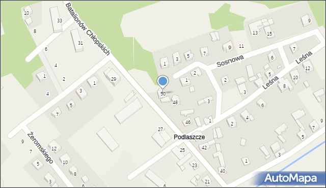 Kroczyce, Batalionów Chłopskich, 50, mapa Kroczyce
