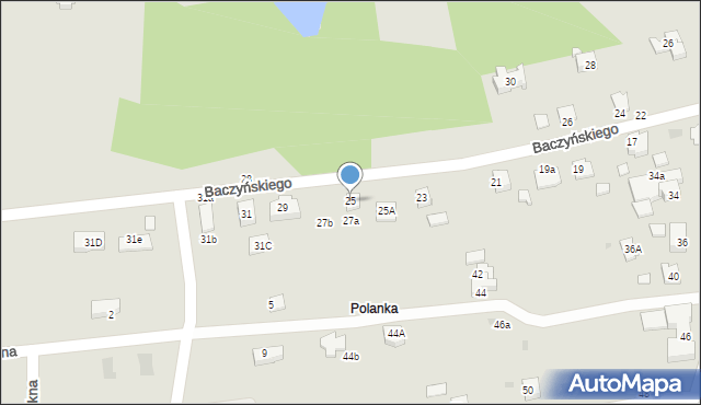 Krosno, Baczyńskiego Krzysztofa Kamila, 25, mapa Krosna